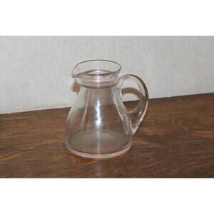 Vintage Glass Clear Small Pitcher